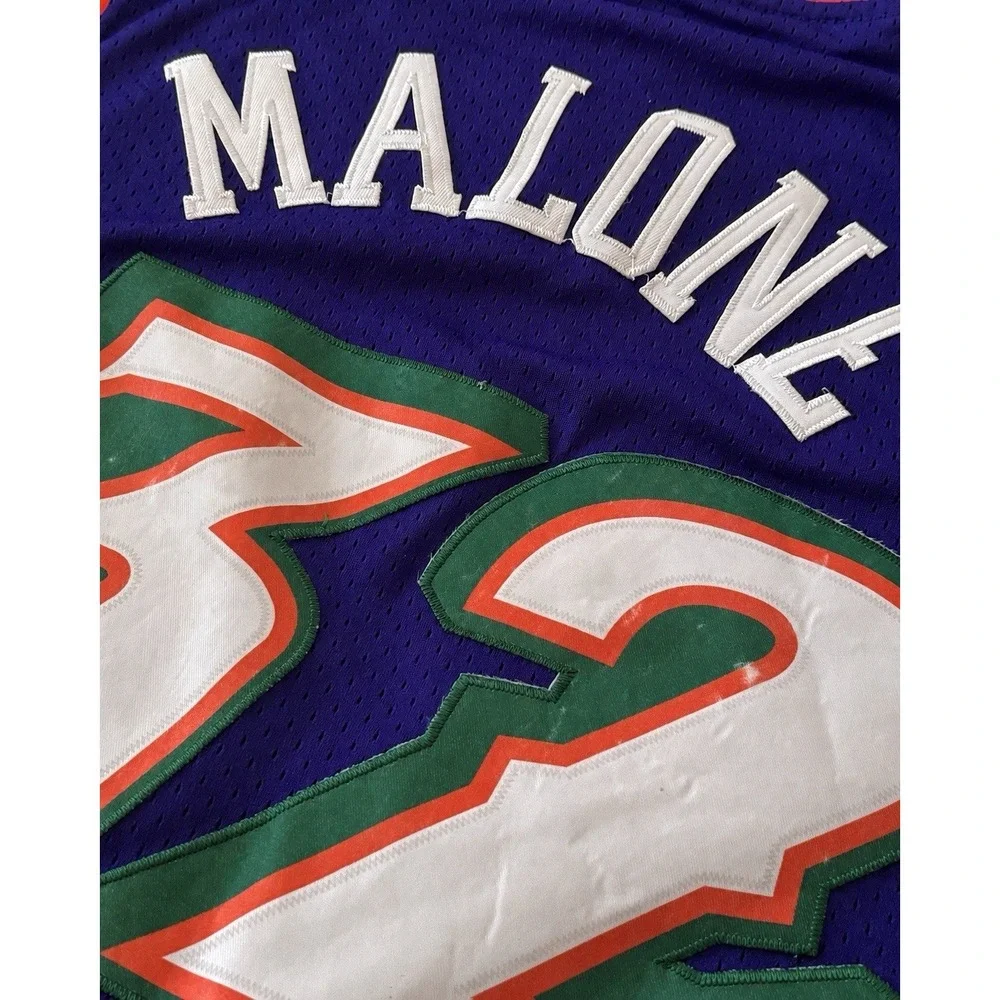 Karl Malone #32 Utah Jazz Hardwood Classics Adidas Jersey Men's Large L +2